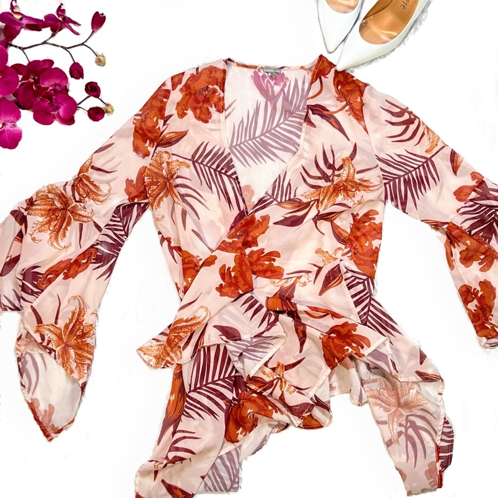 Charlotte Russe Top Wrap Blouse